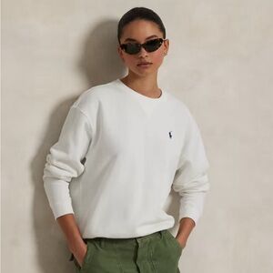 Polo Ralph Lauren Fleece Crewneck Sweatshirt White Size XS